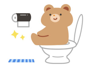 トイレするクマ